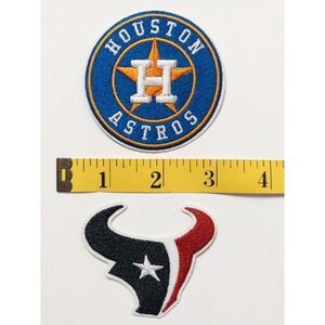 Houston Astros and Houston Texas Iron on Patch set
